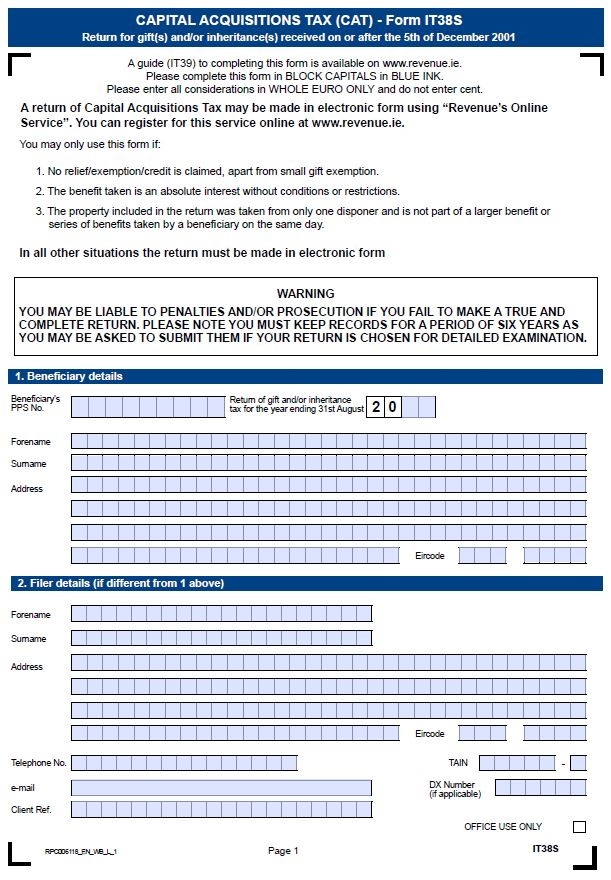 Form IT38